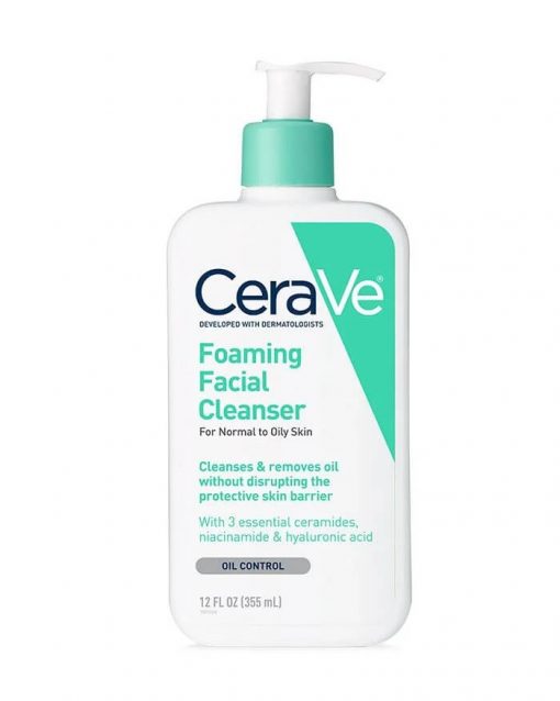 Da sau mụn: sản phẩm Cerave Foaming Facial Cleanser