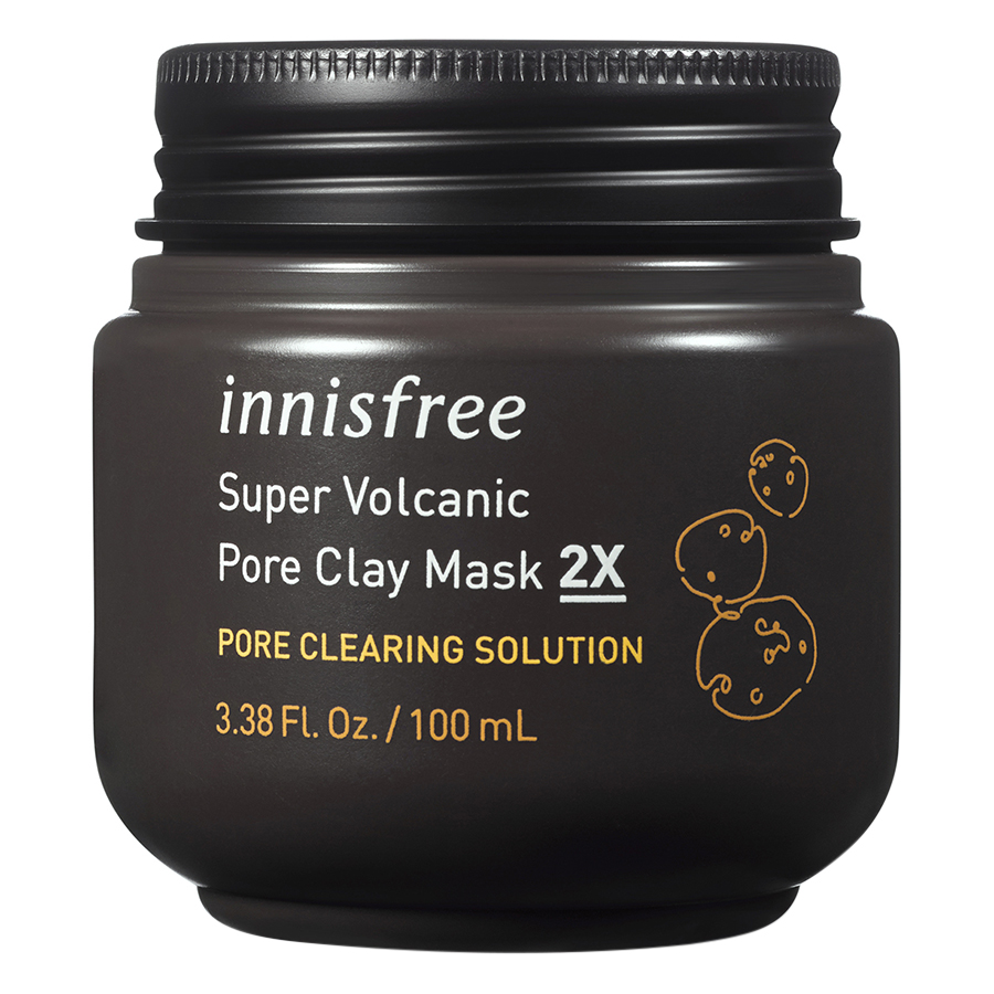 Innisfree Super Volcanic Pore Clay hỗ trợ làm giảm mụn đầu đen