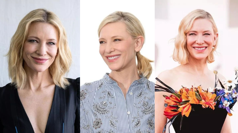 Cate Blanchett luôn xuất hiện với nhiều kiểu tóc khác nhau.