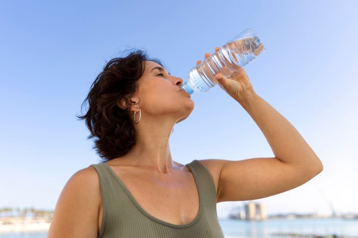 Uống nước giúp cho làn da đàn hồi và săn chắc hơn